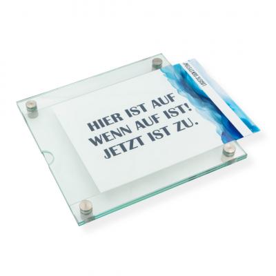 Türschild Wechselrahmen , Glasschild, Alu, Büroschild, Doppelglasschild